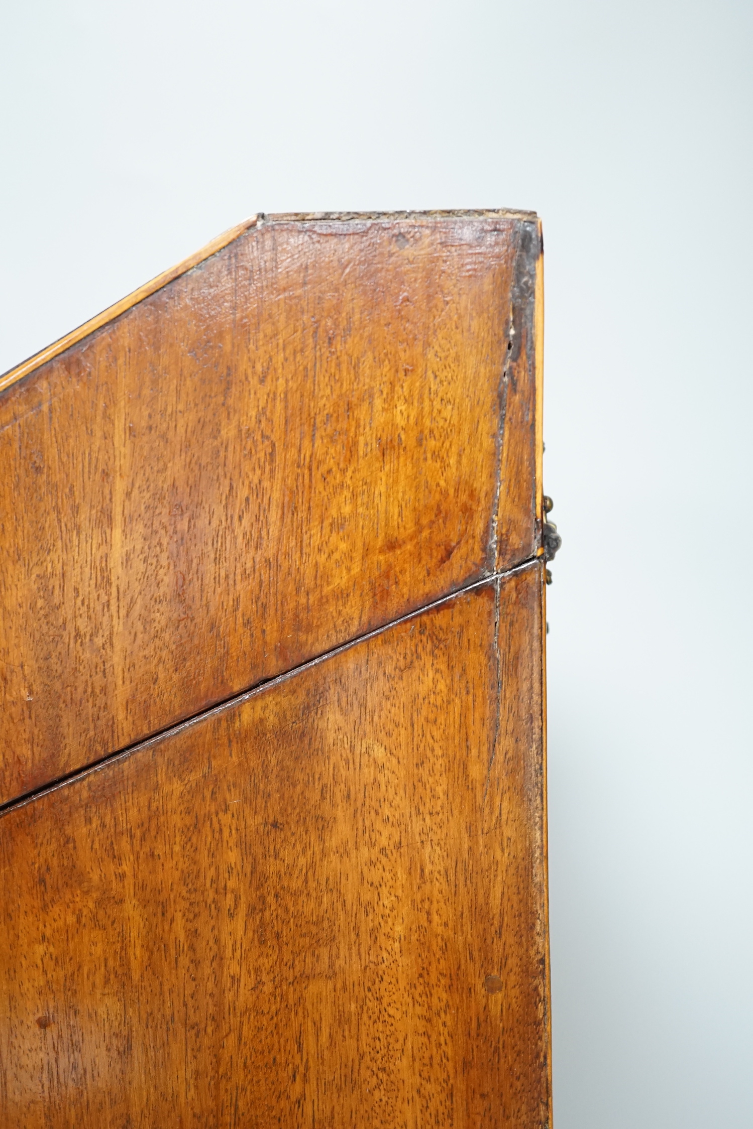 A 19th century inlaid mahogany knife box
